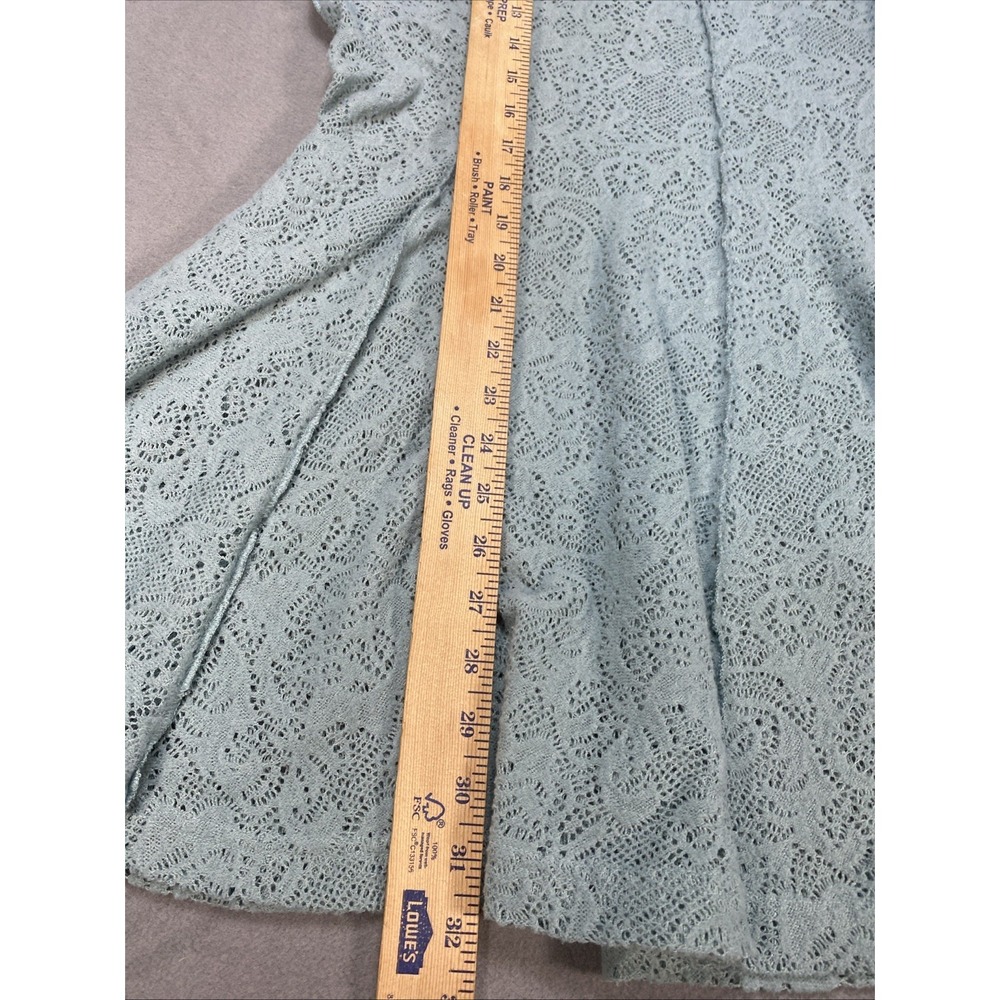 Free People Medium Crochet Lace Coffee In the‎ Morning Tunic Top Boho Sheer - Picture 5 of 7